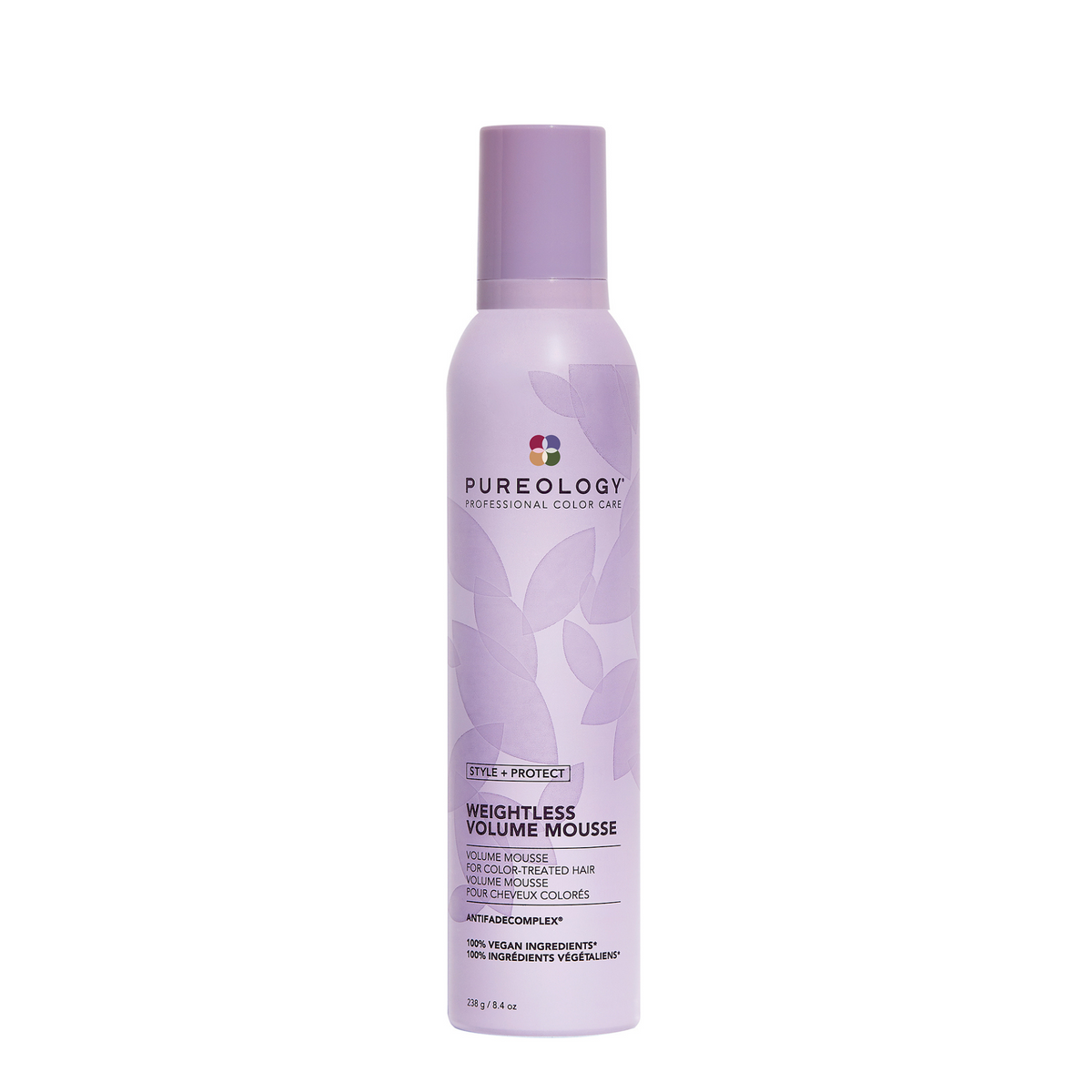 Pureology Style + Protect Weightless Volume Mousse 238g, front of can