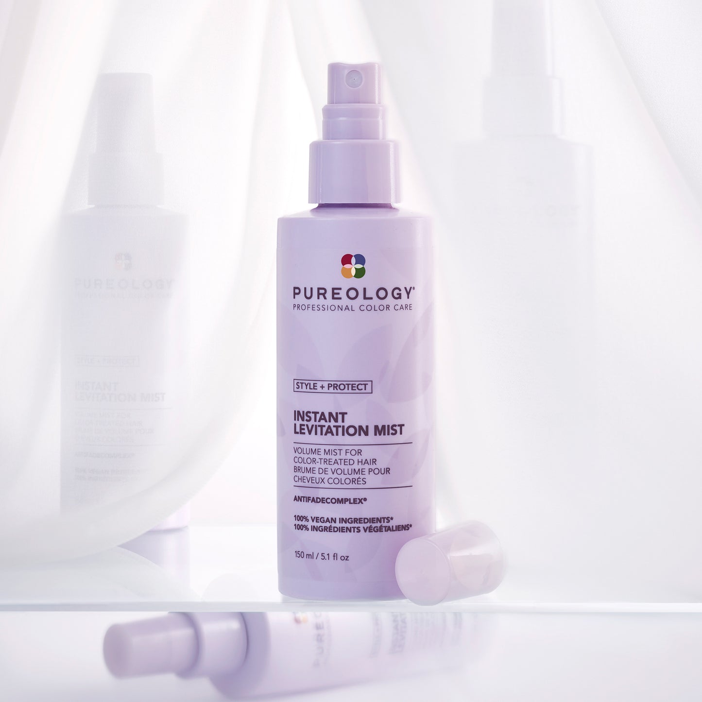 Pureology Style + Protect Instant Levitation Mist 150ml | Weightless Volume & Heat Protection for Fine, Color-Treated Hair