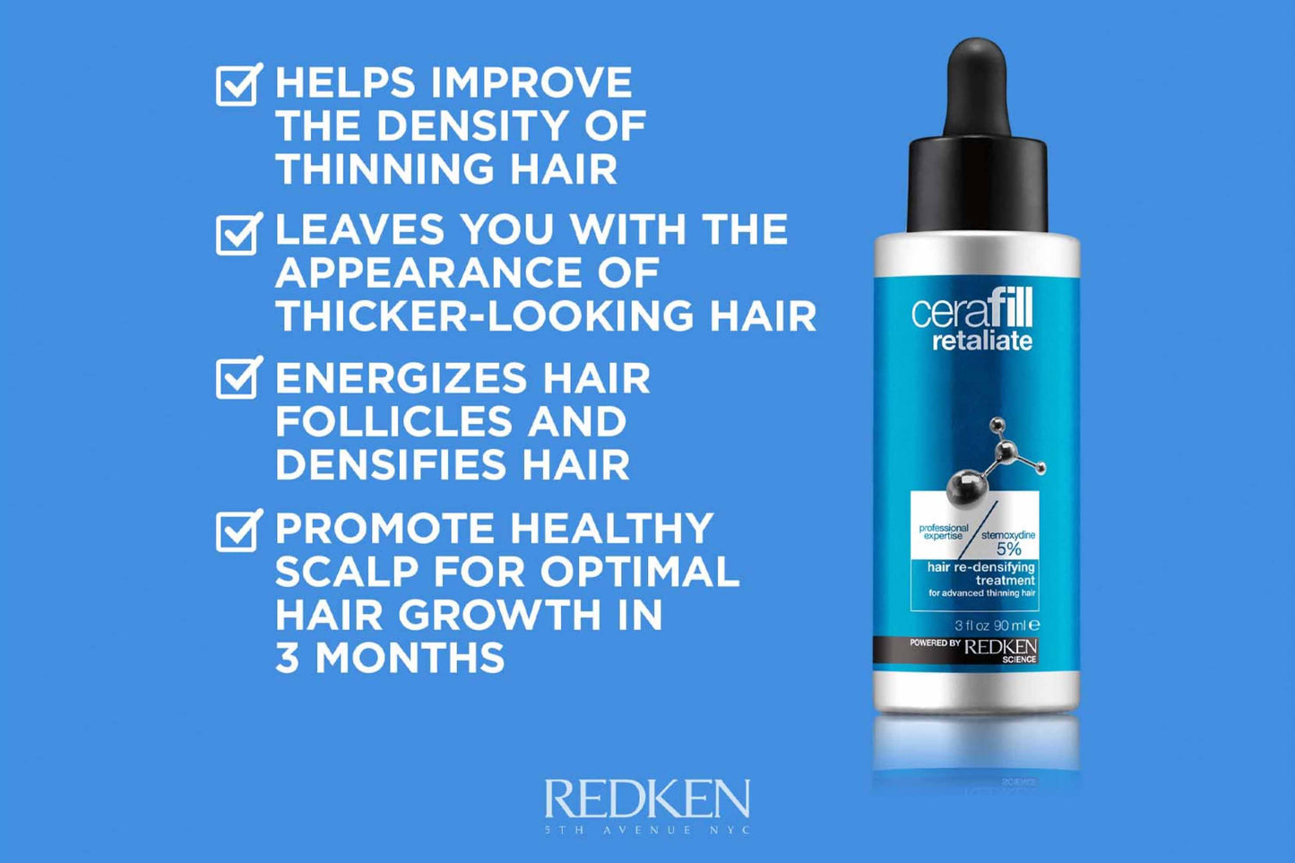 Redken Cerafill Retaliate Stemoxydine Hair Re-Densifying Treatment 90mL