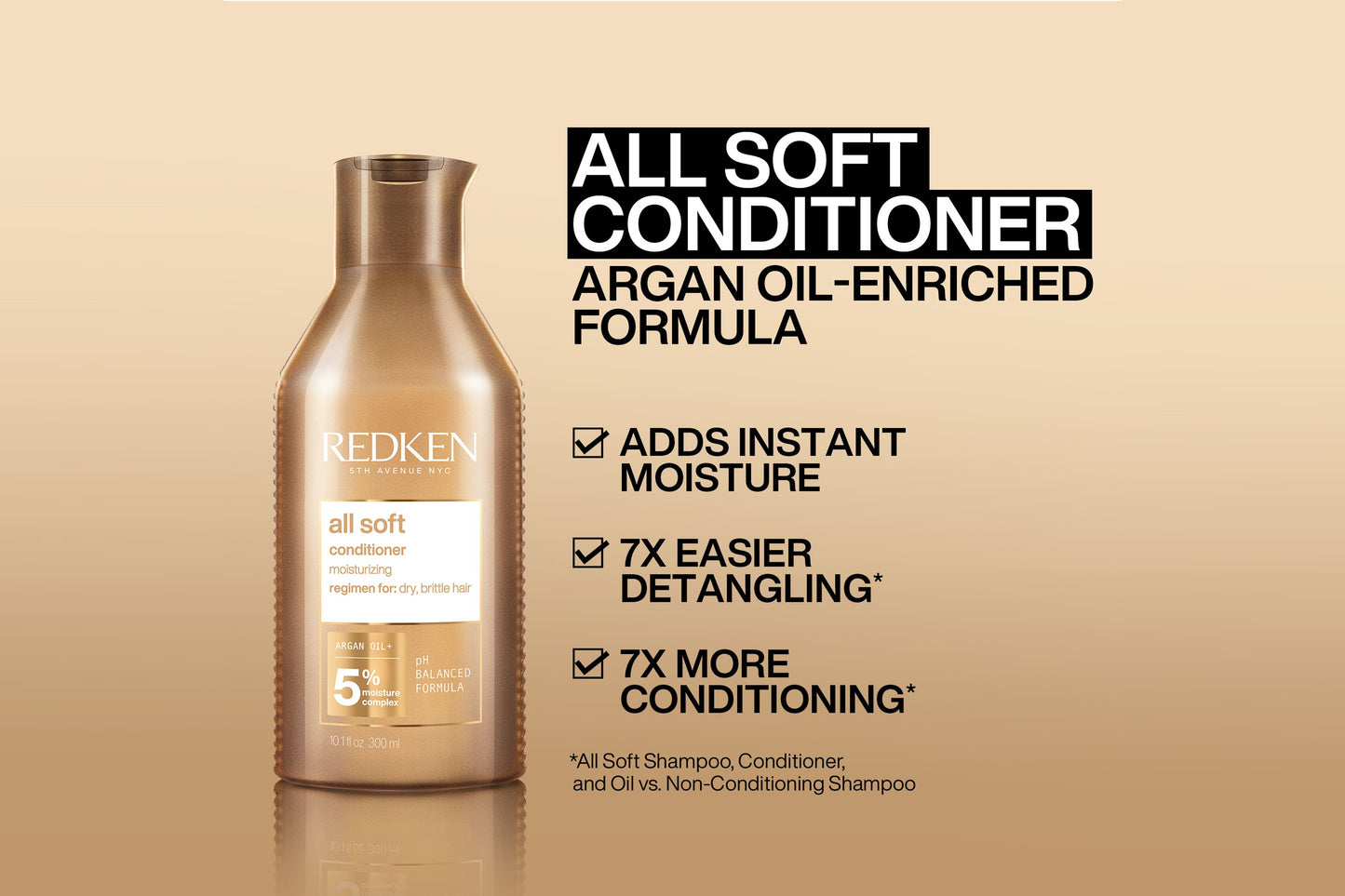 Redken All Soft Conditioner with Argan Oil 300ml