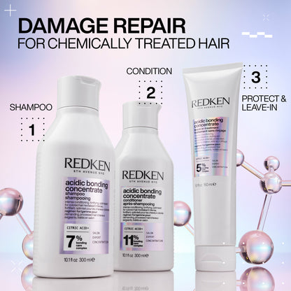 Redken Acidic Bonding Perfecting Concentrate Leave-In Treatment and Heat Protectant for Damaged Hair