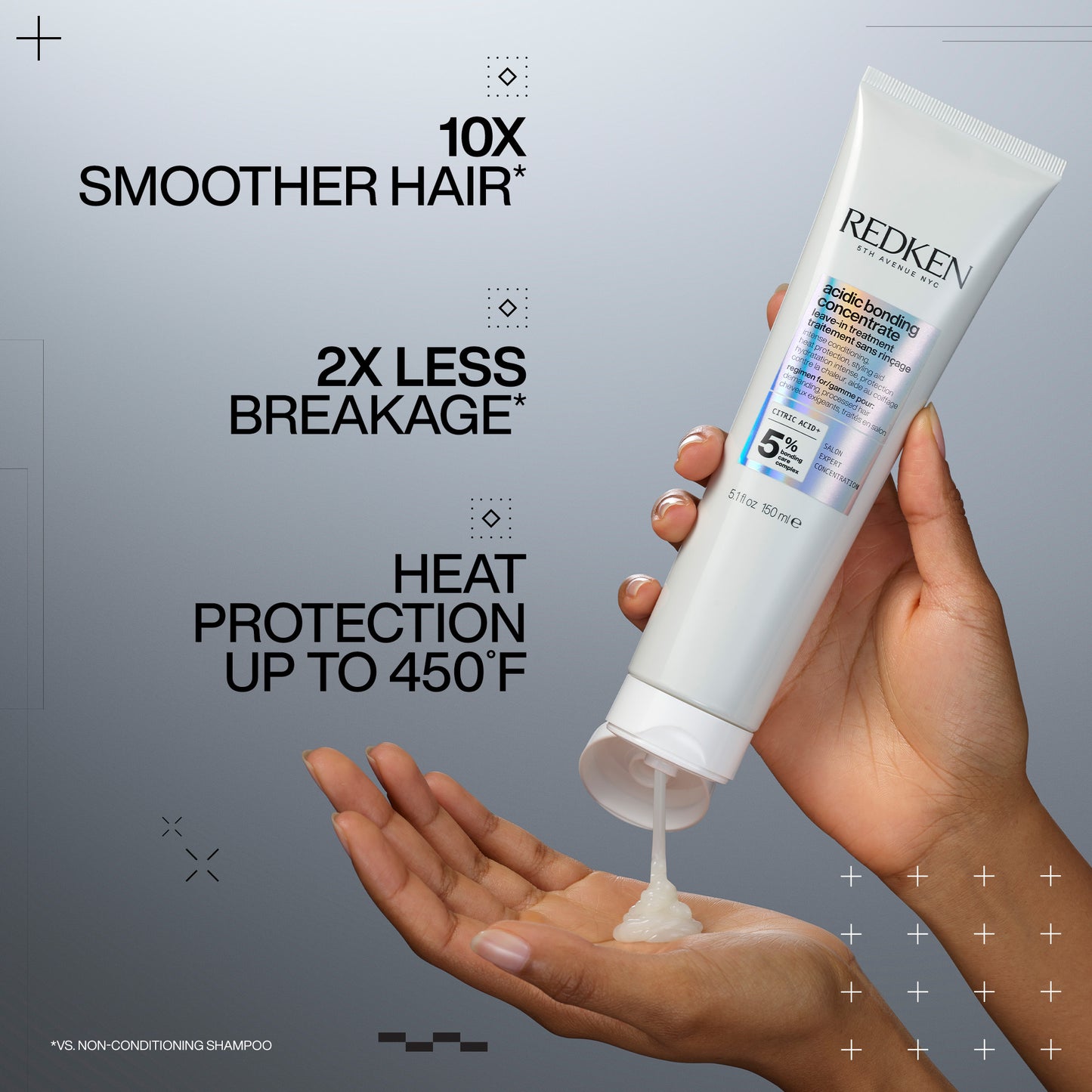 Redken Acidic Bonding Perfecting Concentrate Leave-In Treatment and Heat Protectant for Damaged Hair