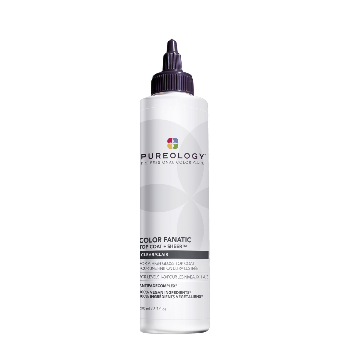 Pureology Color Fanatic Top Coat + Sheer Clear 200 mL — front of bottle
