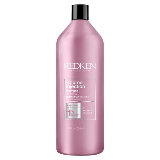 Redken Volume Injection Shampoo 1000ml 1L | Boost Volume & Shine for Fine Hair